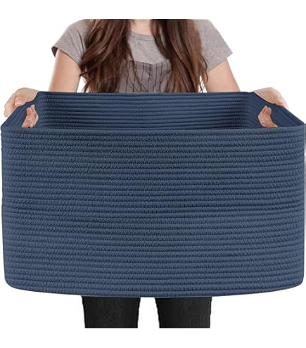 Amazon.com: MEGASKET Dark Blue Basket for Organizing, 22